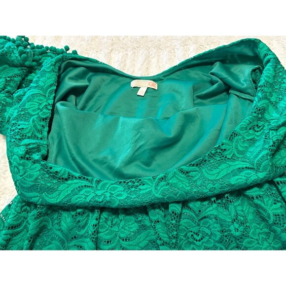 GB Brand Green Lace Romper Shorts High-Rise Polyester Blend Junior's Size L-READ - Picture 16 of 16